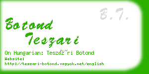 botond teszari business card